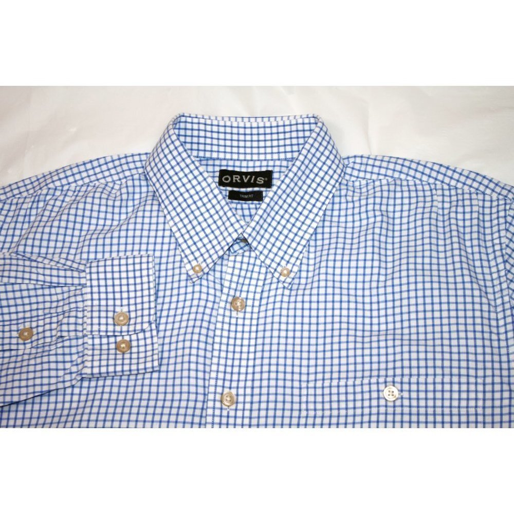 Orvis Trim Fit Mens Long Sleeve Button Down Shirt Size XL - Picture 2 of 8